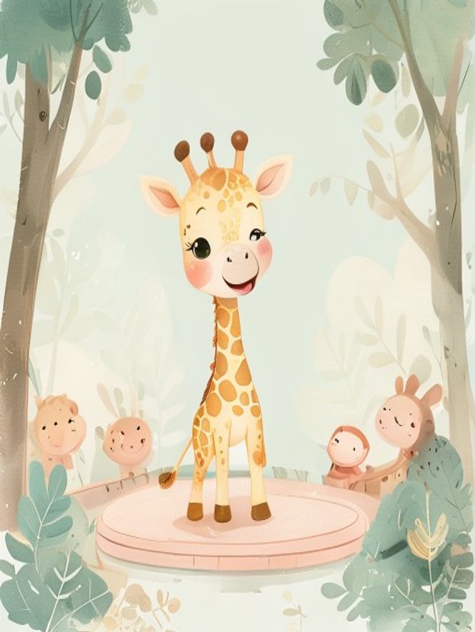 Ilustração: Girafinha — A Girafinha Que Cantou Mesmo Com Medo